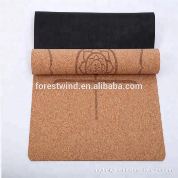Eco Friendly Custom Cork Wood Rubber Yoga Mat